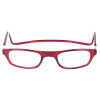 Praktische TWEE MAG Fertiglesebrille mit Magnet und verstellbaren Umhänge-Bügeln in Rot + 2,00 dpt