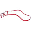 Praktische TWEE MAG Fertiglesebrille mit Magnet und verstellbaren Umhänge-Bügeln in Rot + 2,00 dpt