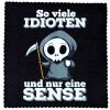 Hochwertiges Microfasertuch mit sarkastischem Spruch "So viele Idioten..."