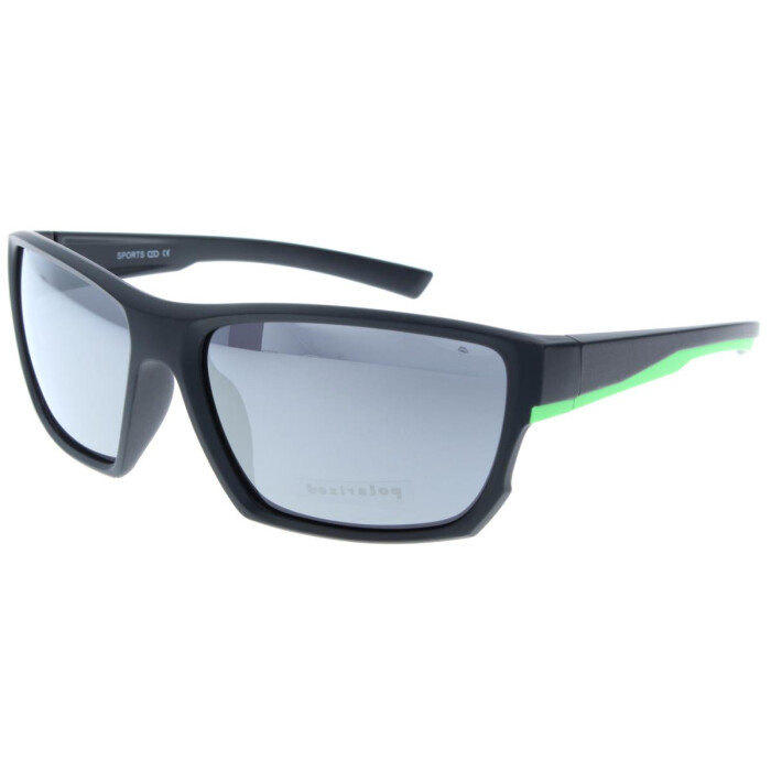 OMEGA OPTIX SPORT010 C1 - Sonnenbrille in Schwarz mit grünen Akzenten