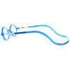 Runde Fertiglesebrille ROUNDMAG mit Magnet und einstellbaren Umhänge - Bügeln in Blau + 1,00 dpt