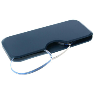 Kompakter Kneifer aus Metall in der Farbe Blau +1,50 dpt