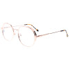 Roségoldene Metall-Bifokalbrille VERA in rundem Panto-Design mit Federscharnier und individueller Sehstärke