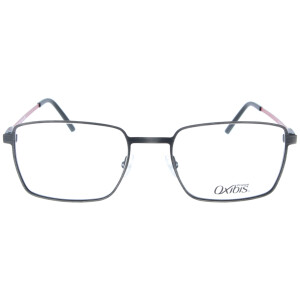 Hochwertige Herren - Brillenfassung von Oxibis PU6 C4 aus Metall in Carbon / Rot