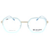 Stylische Brillenfassung 3SLC01 D von DILEM France aus Metall in Gold / Blau - Transparent