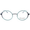 Runde Brillenfassung STE115 von DILEM France aus Metall in Schwarz / Grün