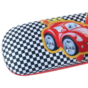 Cooles Kinder - Hartschalenetui mit Cars / Hotwheels Motiv und passendem Microfasertuch