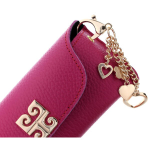 Elegantes Brillenetui aus weichem Echtleder mit...