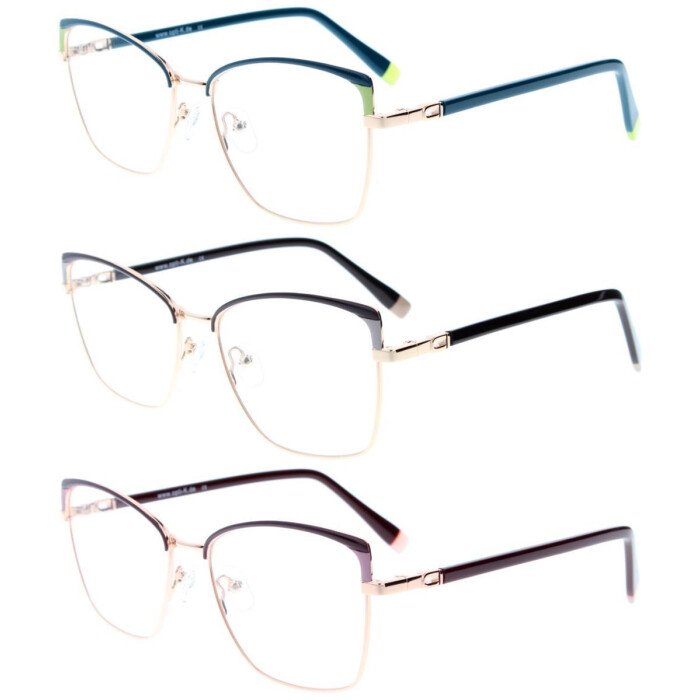 Stylische Cateye-Fernbrille USCHI aus hochwertigem Metall mit individueller Sehstärke