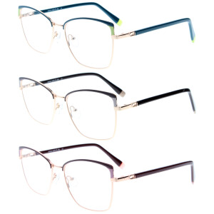 Stylische Cateye-Fernbrille USCHI aus hochwertigem Metall...