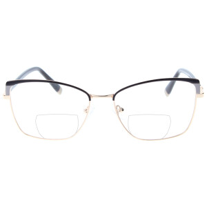 Stylische Cateye-Bifokalbrille USCHI aus hochwertigem Metall mit individueller Sehstärke
