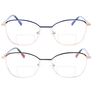 Elegante Damen - Bifokalbrille ILSE mit farblichen Highlights und individueller Stärke