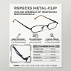 Zeitlose Lesebrille RSPECXS METAL-CLIP in Schwarz mit praktischen Befestigungsclip