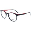 Stylische Damen - Brillenfassung von Oxibis AL4 C4 aus Kunststoff in Schwarz - Rot