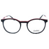 Stylische Damen - Brillenfassung von Oxibis AL4 C4 aus Kunststoff in Schwarz - Rot