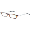 Schmale Lesebrille RSPECXS SLIDE READER inklusive Etui mit Schiebemechanismus in Havanna + 1,50 dpt
