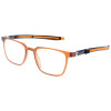 Moderne Lesebrille COSMO aus Kunststoff mit ausziehbaren Bügelenden in Orange + 4,00 dpt