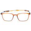 Moderne Lesebrille COSMO aus Kunststoff mit ausziehbaren Bügelenden in Orange + 4,00 dpt