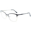 Feminine Fertiglesebrille aus Metall MIA in schmeichelnder Cateye-Form mit Federscharnier in Schwarz + 2,00 dpt