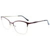 Feminine Fertiglesebrille aus Metall MIA in schmeichelnder Cateye-Form mit Federscharnier in Rot + 1,50 dpt