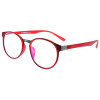 Moderne Lesebrille in angesagtem Panto-Design mit Blaulichtfilter / Blueblocker in Rot