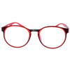 Moderne Lesebrille in angesagtem Panto-Design mit Blaulichtfilter / Blueblocker Rot + 0,50 dpt