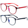 Moderne Lesebrille in angesagtem Panto-Design mit Blaulichtfilter / Blueblocker inkl. Etui