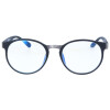 Moderne Lesebrille in angesagtem Panto-Design mit Blaulichtfilter / Blueblocker Schwarz + 4,00 dpt