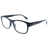 Moderne Lesebrille MRC-1 aus hochwertigen Kunststoff in Schwarz mit Sonnenclip + 2,00 dpt