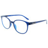 Klassische Lesebrille MRC-2 aus hochwertigen Kunststoff in Blau mit Sonnenclip + 2,00 dpt