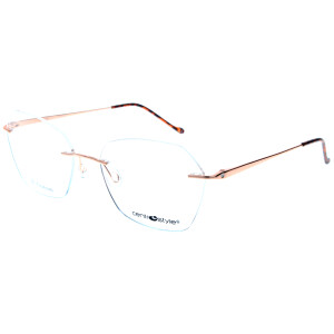 Hübsche Bohrbrillenfassung F0453 für Damen aus Titan in Rosegold