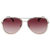 Stylische Metall - Sonnenbrille für Damen in Gold und mit polarisierenden Gläsern in Braun