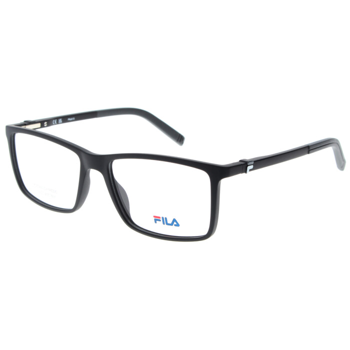 Zeitlose Unisex-Brillenfassung FILA VFI704L 0U28 mit Federscharnier in Matt Schwarz