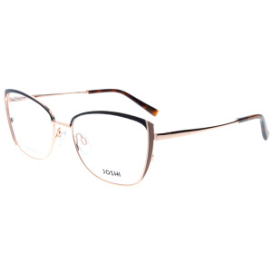 JOSHI 8107 C2 Brillenfassung aus Edelstahl in Schwarz/Rosé mit Federscharnier