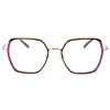JOSHI 8127 C4 Brillenfassung aus Edelstahl und Kunststoff in Violett/Braun