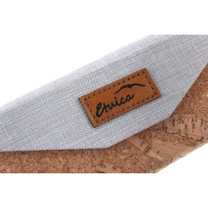 Stylisches Falt-Brillenetui mit moderner Kork-Optik und hochwertigem Magnetverschluss in Weiß