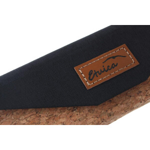 Stylisches Falt-Brillenetui mit moderner Kork-Optik und hochwertigem Magnetverschluss in Schwarz