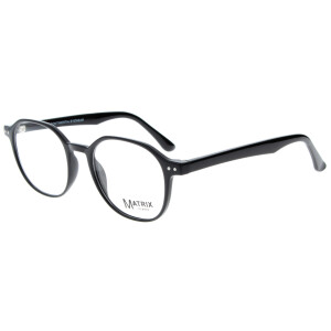 Hübsche Matrix Kunststoff - Brillenfassung 844 in Schwarz