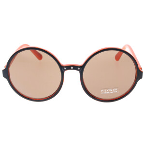 Coole Sonnenbrille PILGRIM 766-800 in Orange / Braun mit braunen Gläsern