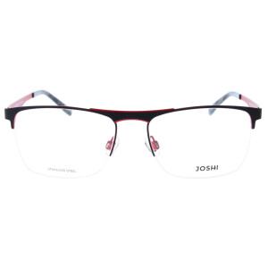 Moderne JOSHI Nylor Brillenfassung 8130 C2 aus Edelstahl in Schwarz / Rot