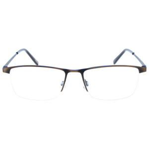 Moderne JOSHI Nylor Brillenfassung 8078 C3 aus Edelstahl in Braun / Blau