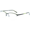Zeitlose JOSHI Nylor Brillenfassung 8022 C1 aus Edelstahl in Grün / Hellgrün