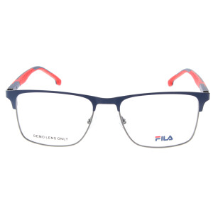 Brillenfassung in Blau/Rot FILA UFI530 K53P mit Federscharnier und zwei Sonnenschutzclips