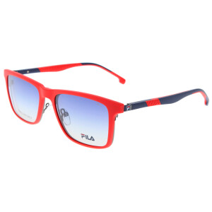 Brillenfassung in Blau/Rot FILA UFI530 K53P mit Federscharnier und zwei Sonnenschutzclips