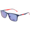 Brillenfassung in Blau/Rot FILA UFI530 K53P mit Federscharnier und zwei Sonnenschutzclips