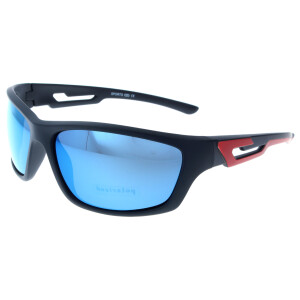 OMEGA OPTIX SPORT006 C1 P Sport - Sonnenbrille in Schwarz mit roten Akzenten