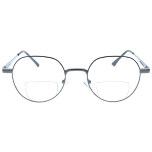 Moderne Panto-Bifokalbrille TERRY wahlweise mit Sonnen-Clip, Federscharnier und individueller Sehstärke
