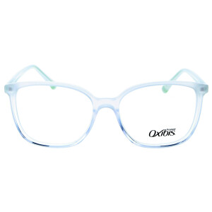 Stylische Unisex - Brillenfassung von OXIBIS CO2 C4 aus Kunststoff in Transparent - Grün