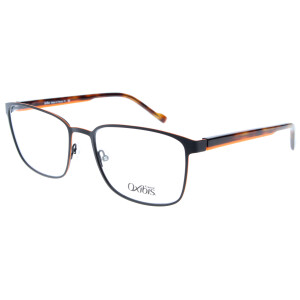 Stylische Vollrand - Brillenfassung TR9 C2 von OXIBIS aus Metall in Schwarz / Orange