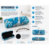 Robustes Hartschalen - Etui MYKONOS mit witzigen Brillen Design in Blau